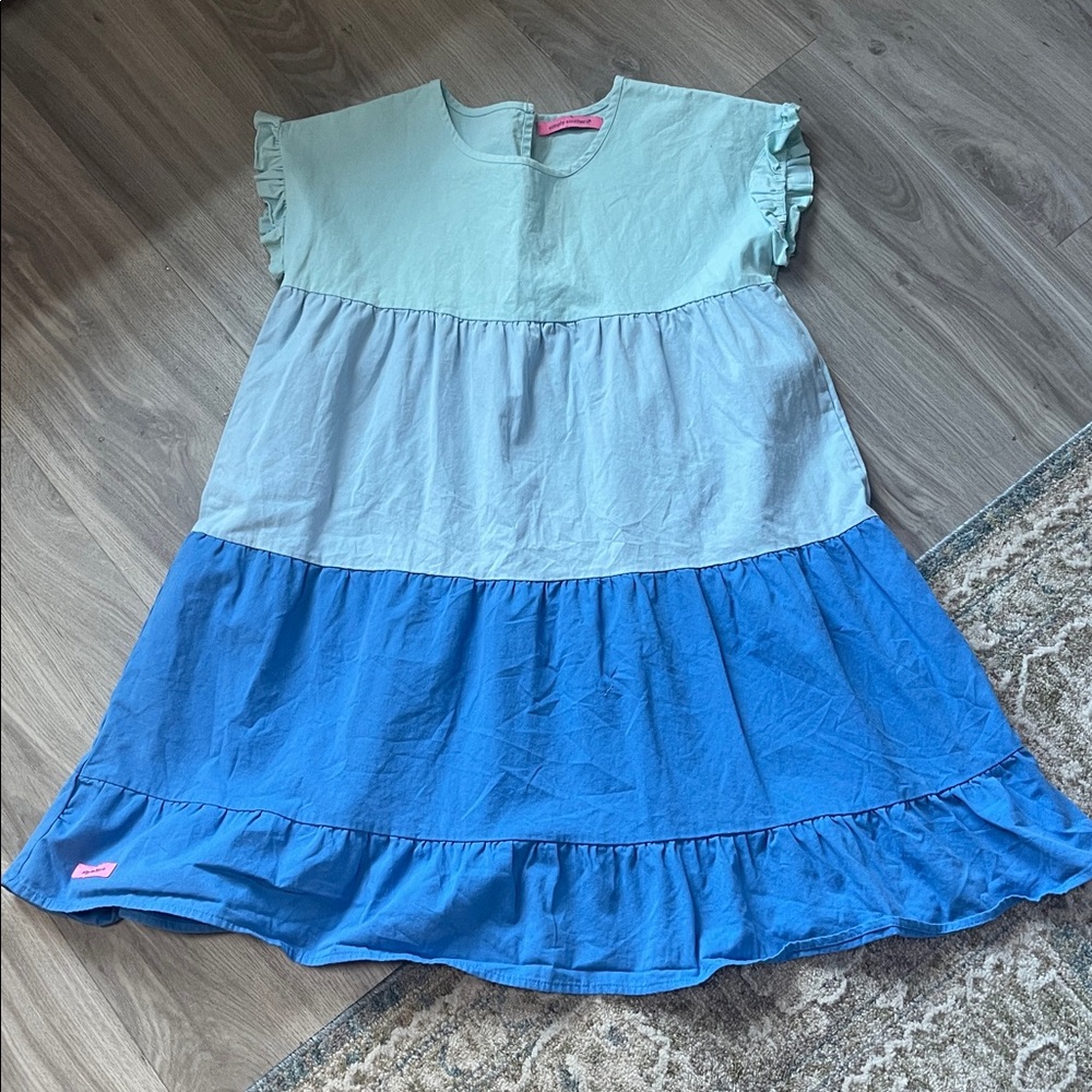 Women’s Simply Southern Color block ruffle tiered dress - Picture 3 of 8